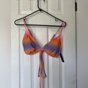 NOBO Multicolor Tie-Dye Bikini Top XL NWT